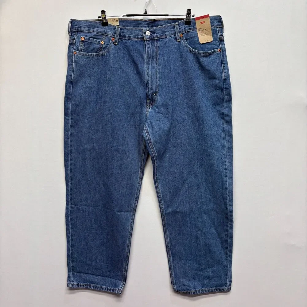 NWT Levi's 550 Relaxed Jeans Men Size 46x32 Blue Denim C106 -6